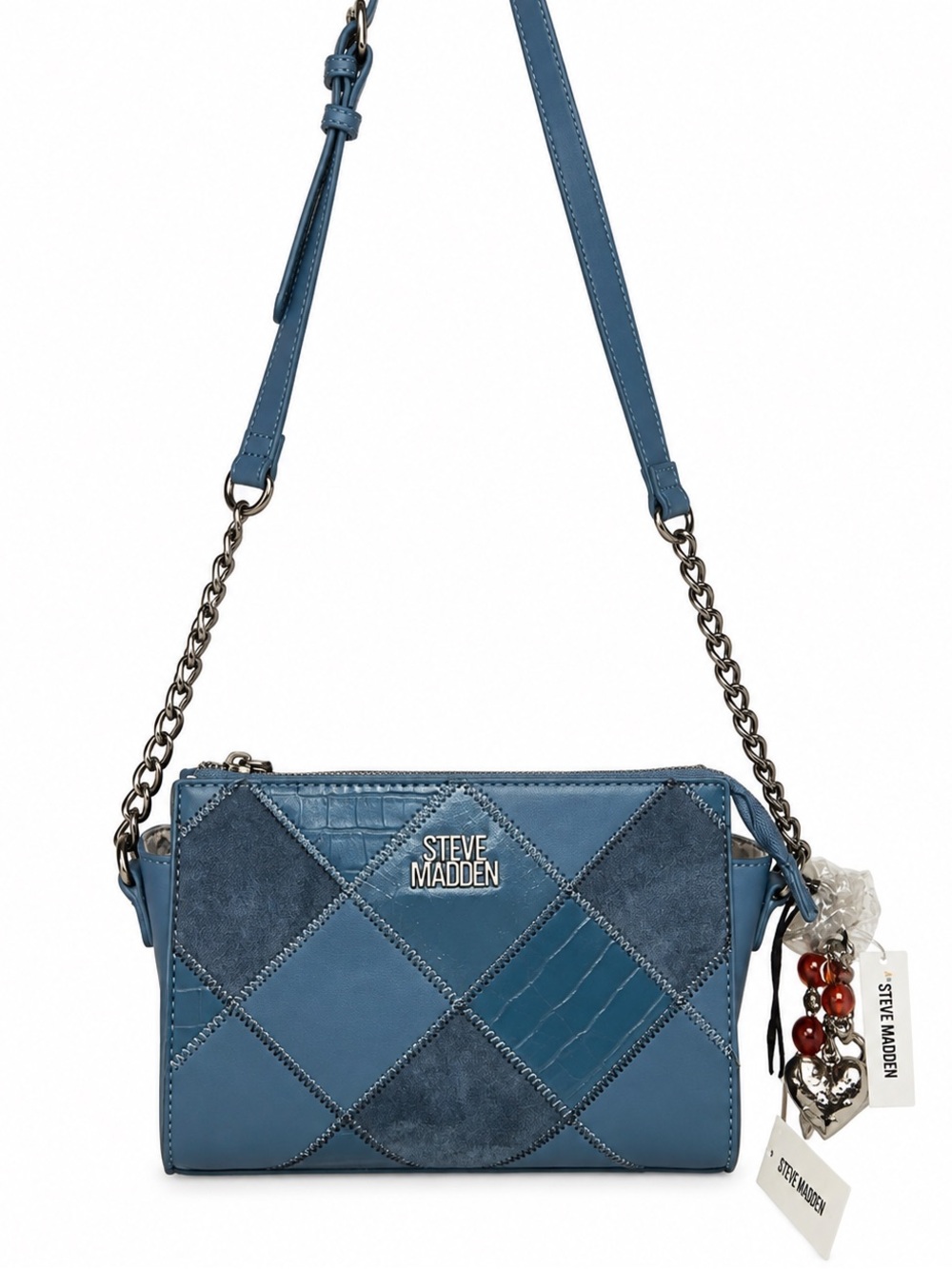 Steve Madden Blue Quilted lCrossbody Bag